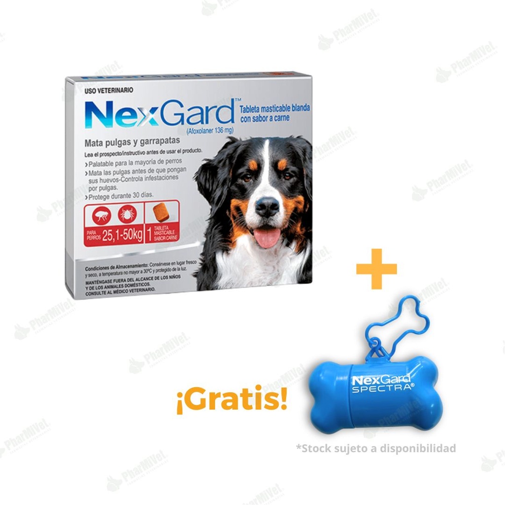 NEX GARD 136 MG DE 25 - 50 KG X 1 TAB