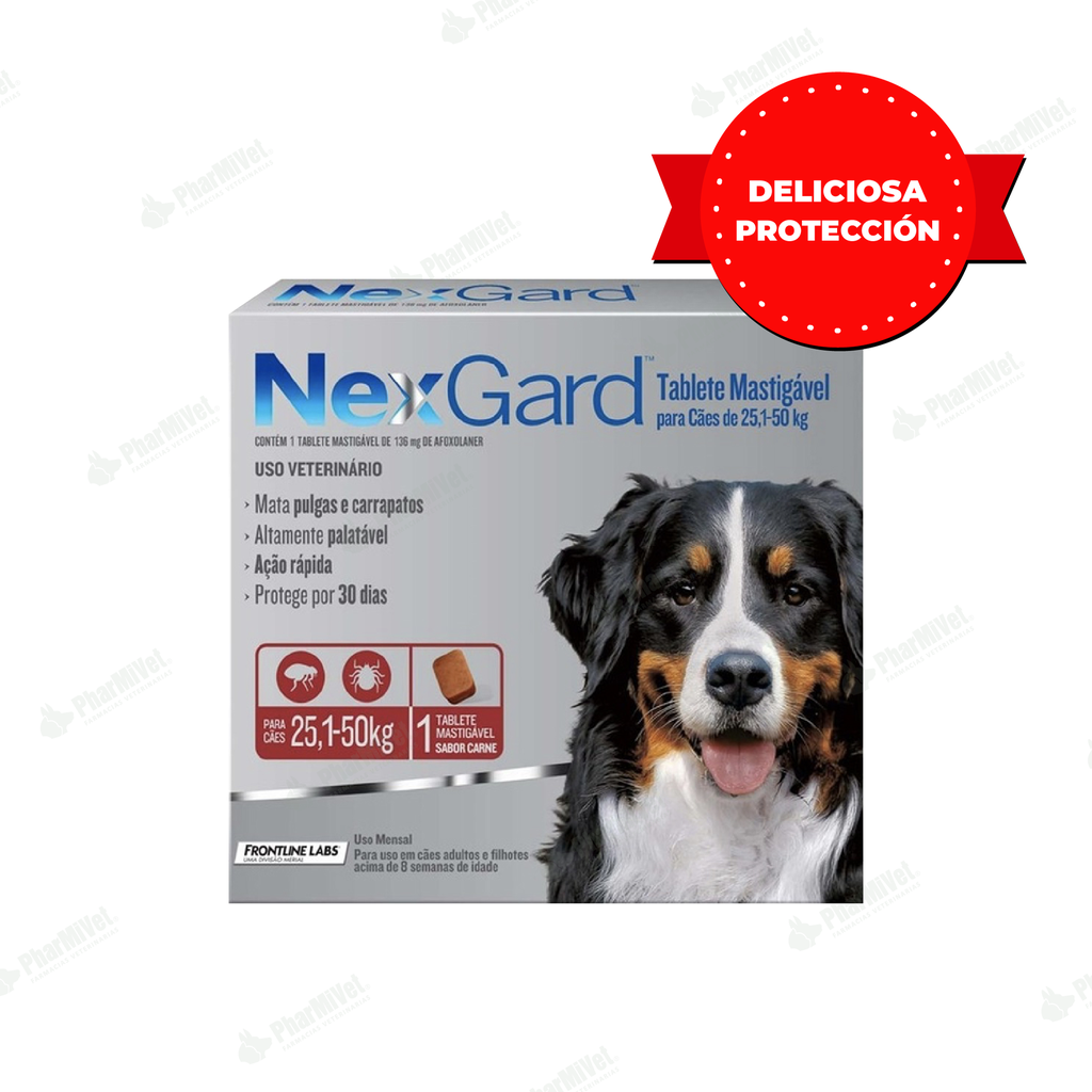 NEX GARD 136 MG DE 25 - 50 KG X 1 TAB