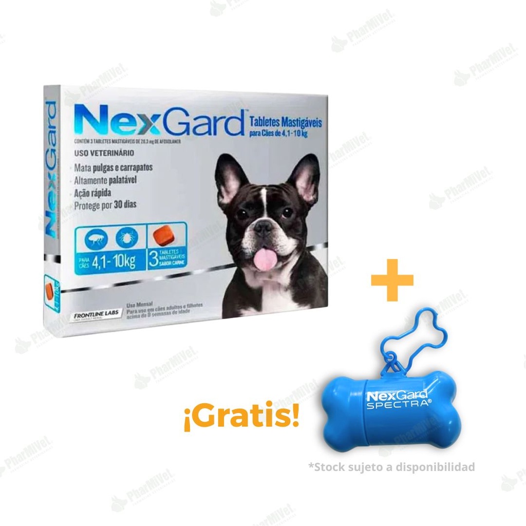 NEX GARD 28.3 MG DE 4 -10 KG X 1 TAB