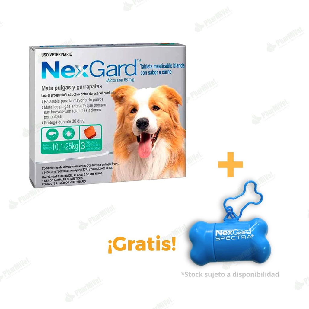 NEX GARD 68 MG DE 10 - 25 KG X 1 TAB