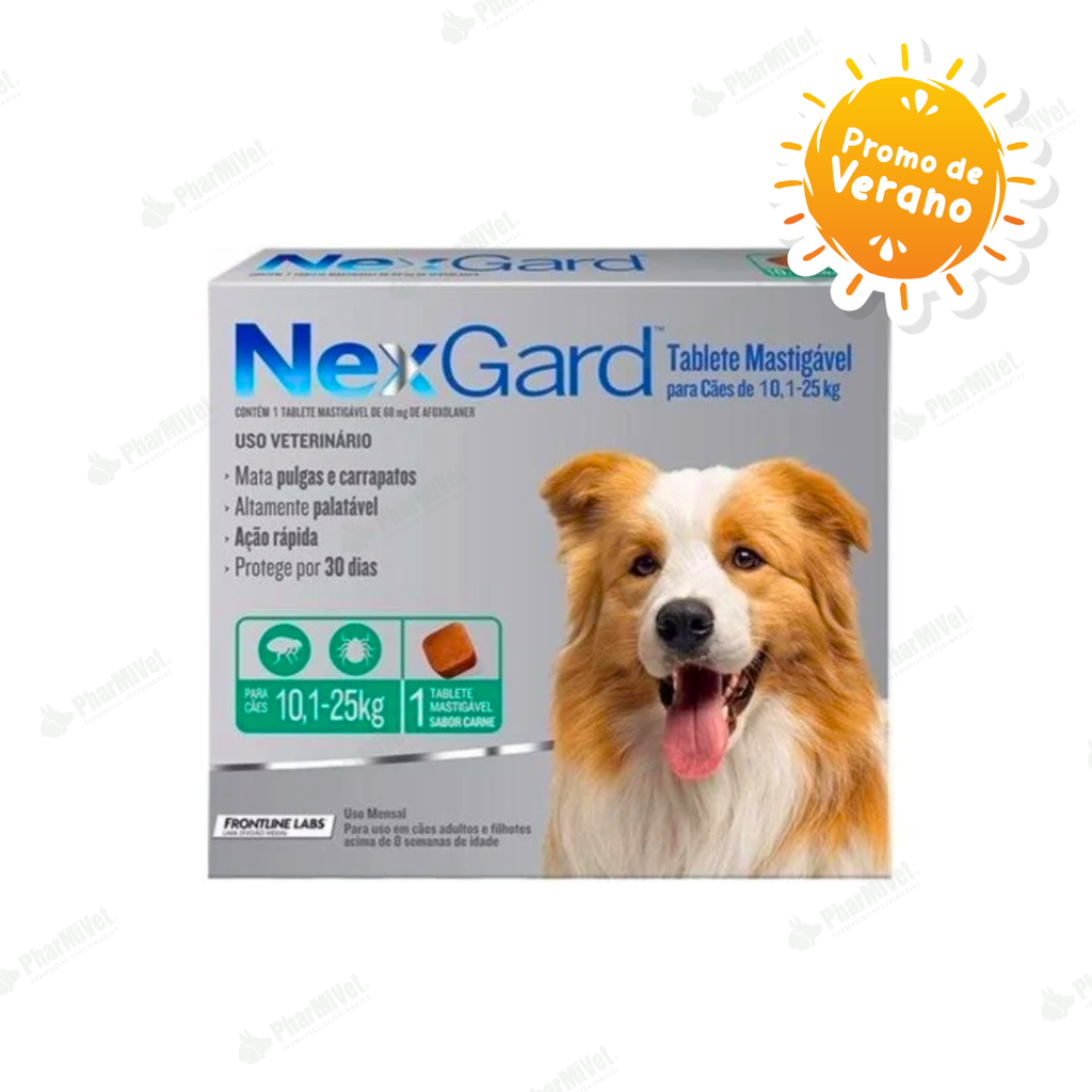 NEX GARD 68 MG DE 10 - 25 KG X 1 TAB
