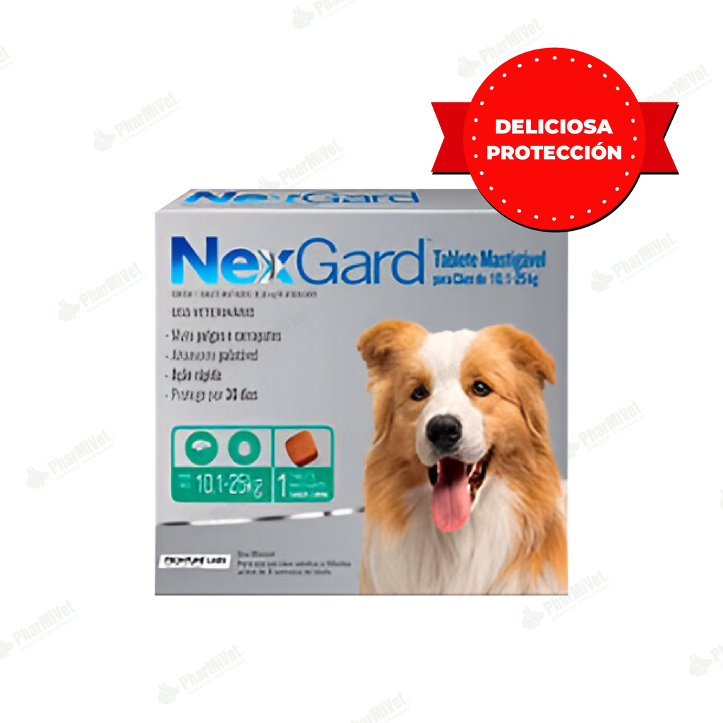 NEX GARD 68 MG DE 10 - 25 KG X 1 TAB