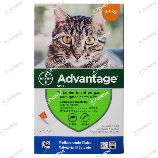 PIPETA ADVANTAGE GATOS (0-4 KG)