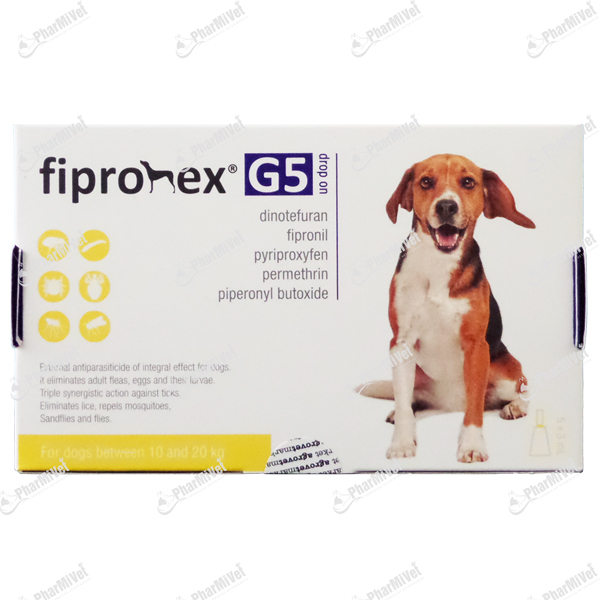 PIPETA FIPRONEX G5 X 3ML DE 10 A 20 KG. X UND