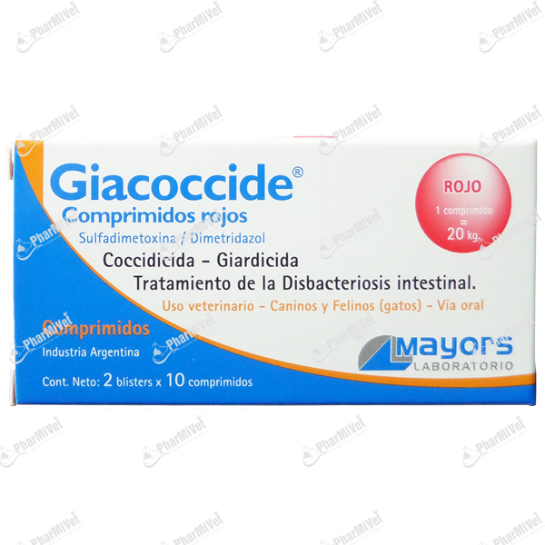 GIACOCCIDE ROJO 20 KG X 20 TAB