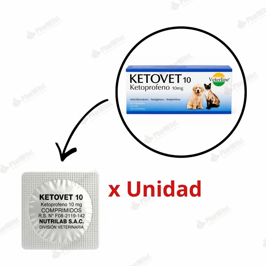 KETOVET 10 MG X UND