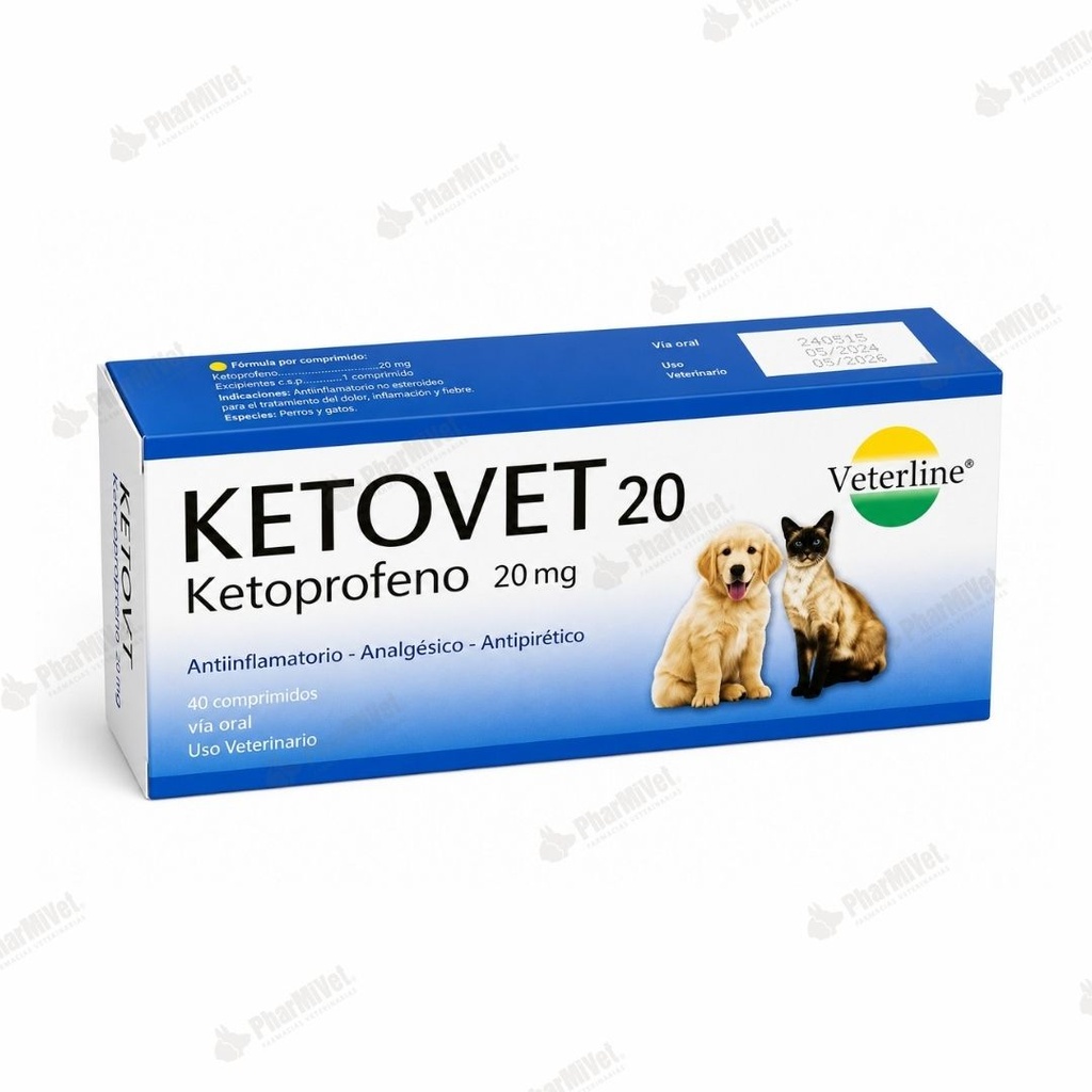 KETOVET 20 MG X 40 TAB 