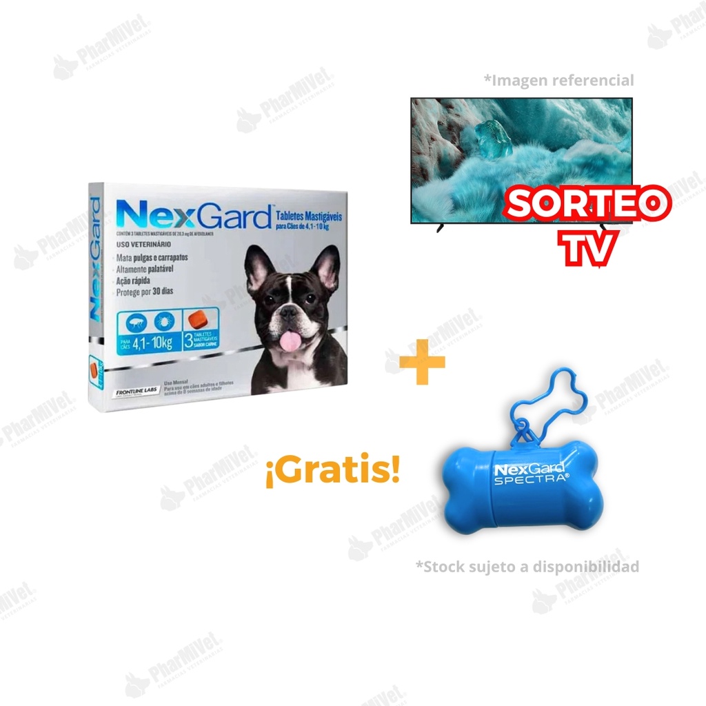 NEX GARD 28.3 MG DE 4-10 KG X 3 TAB