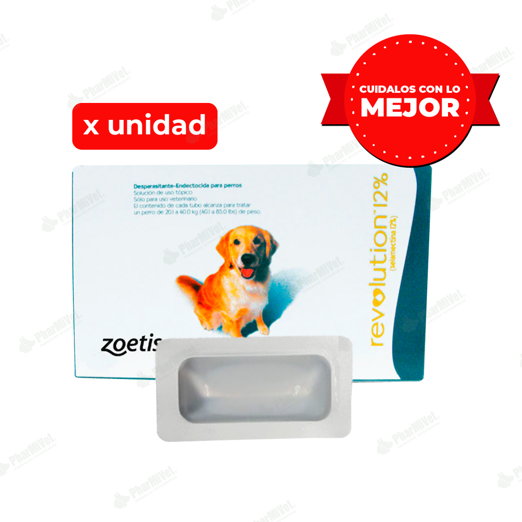PIPETA REVOLUTION 12% X 2 ML 20 - 40 KG X UND
