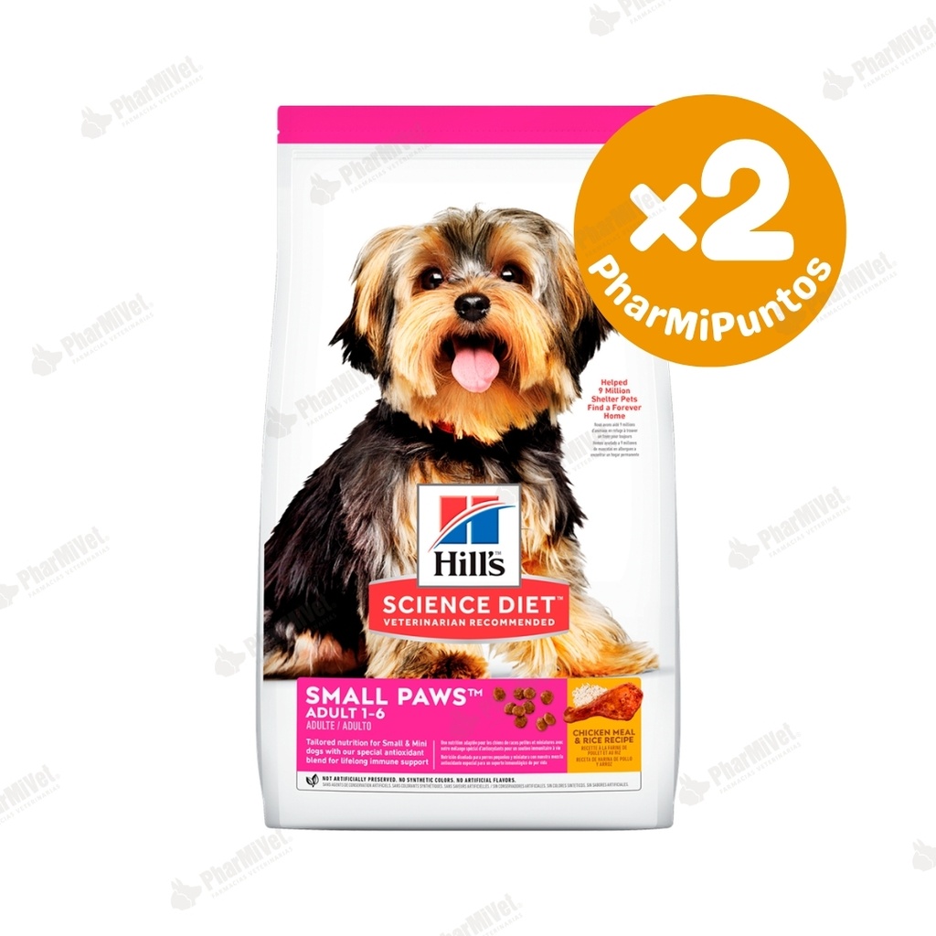 HILL'S SD CANINE ADULT CHICKEN SMALL PAWS 4.5LB X 2 KG