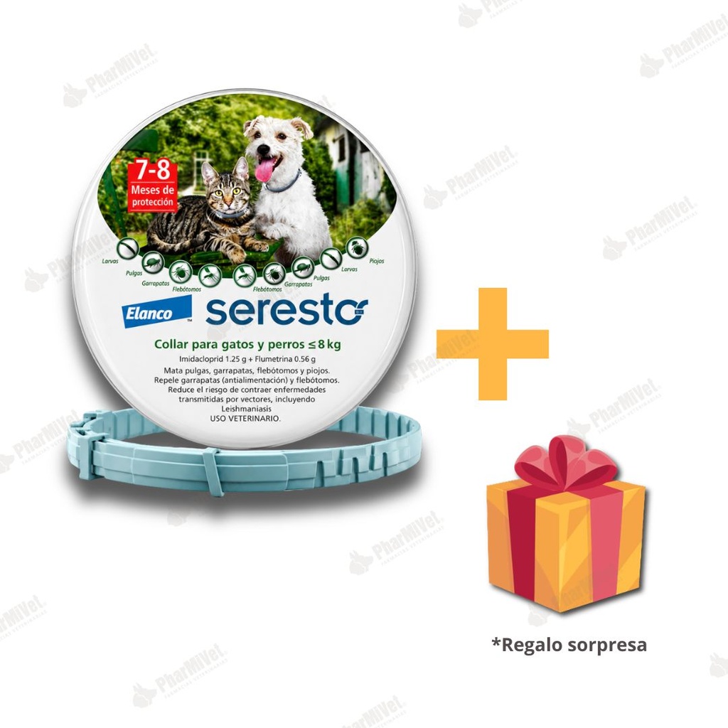 SERESTO COLLAR PERROS PEQUEÑOS MENOS DE 8 KG
