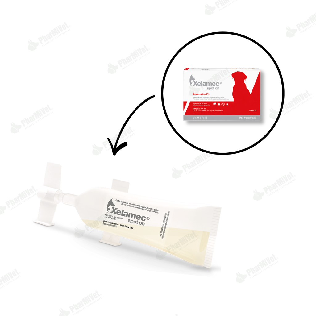 PIPETA XELAMEC SPOT X 4 ML DE 20 A 40 KG. X UND