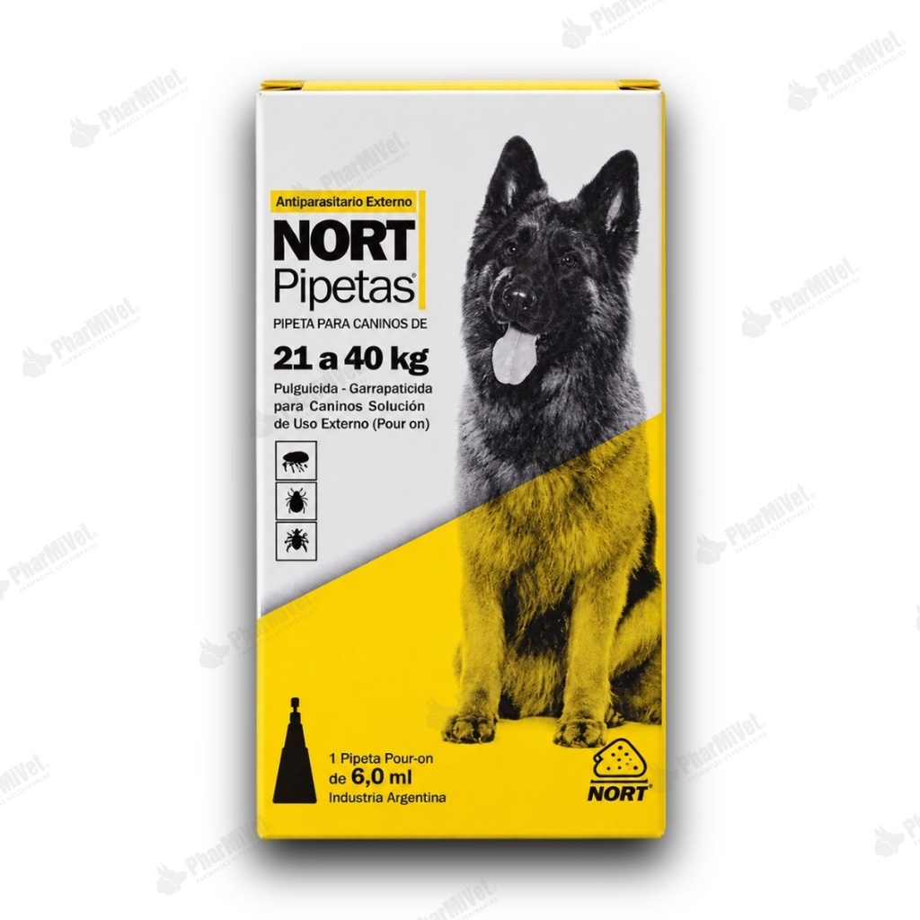 NORT PIPETA CANINO (6 ML) 21 A 40 KG X UND