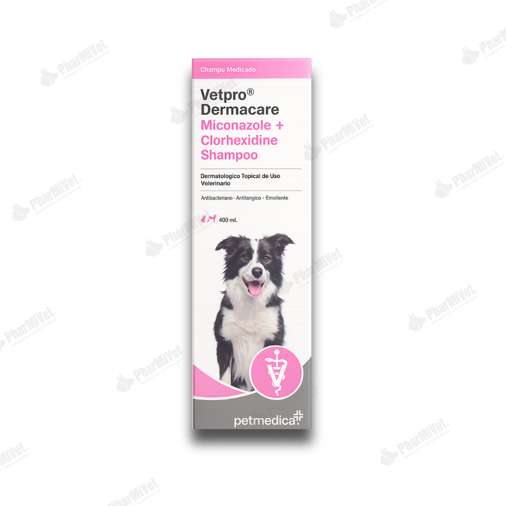 VETPRO DERMACARE SHAMPOO MICONAZOLE+CLORHEXIDINE X 400 ML