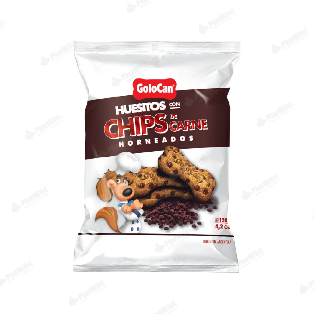 GOLOCAN HUESITOS CON CHIPS DE CARNE X 120 GR