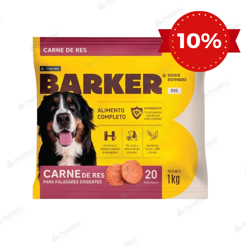 BARKER HAMBURGUESA CARNE DE RES (1 KG) X 20 UND