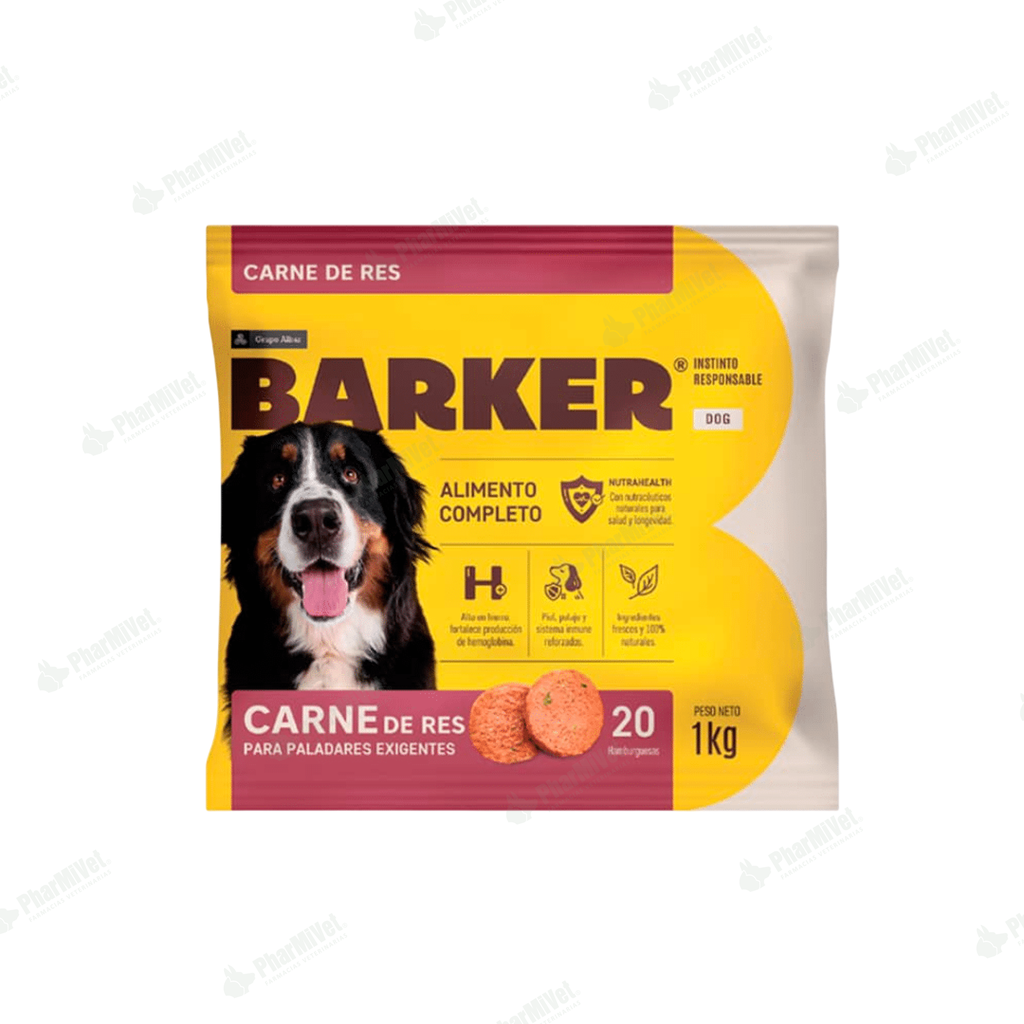 BARKER HAMBURGUESA CARNE DE RES (1 KG) X 20 UND