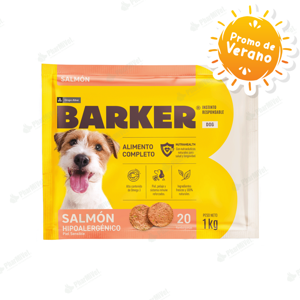 BARKER HAMBURGUESA SALMON (1 KG) X 20 UND