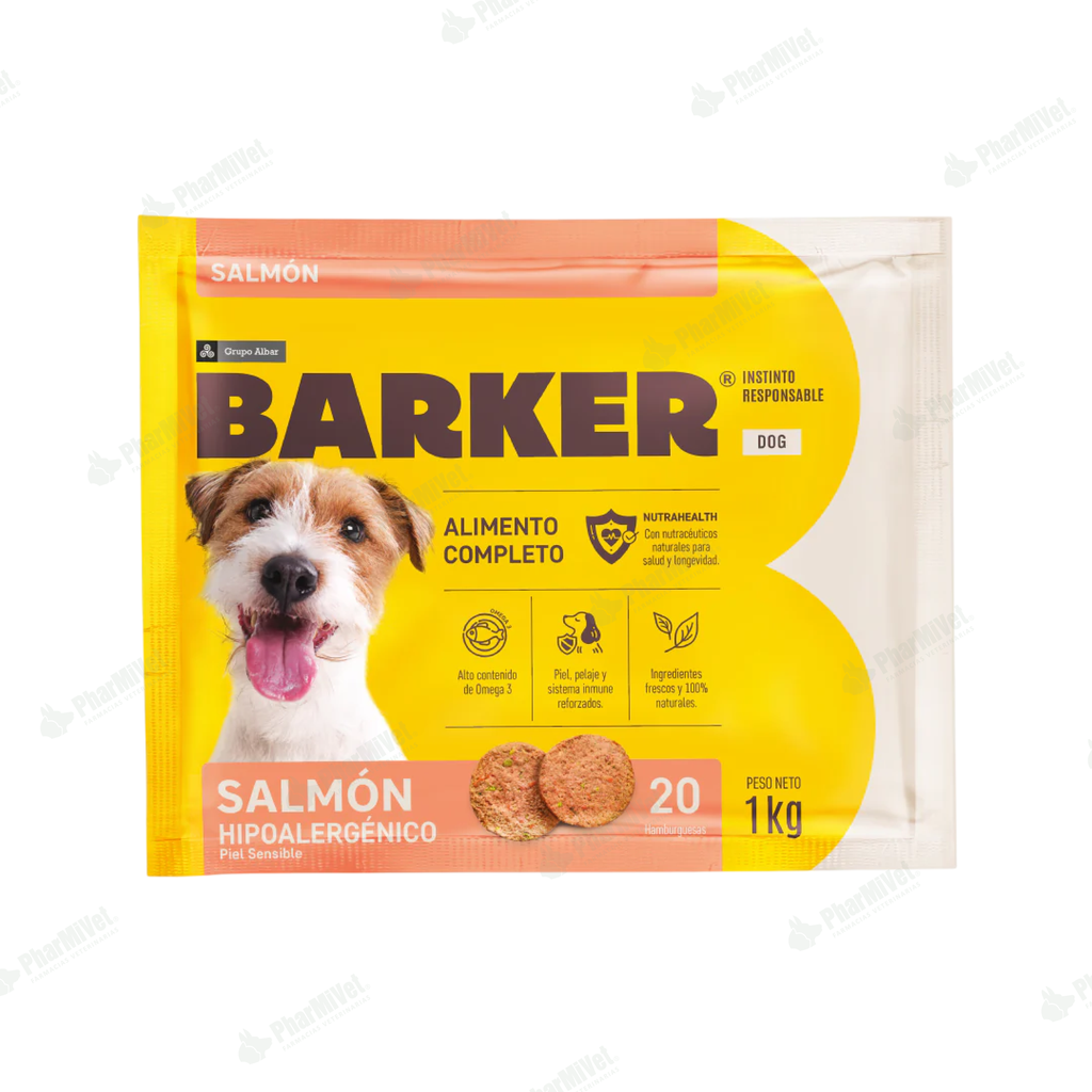 BARKER HAMBURGUESA SALMON (1 KG) X 20 UND