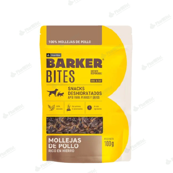 BARKER BITES MOLLEJAS DE POLLO X 100 GR