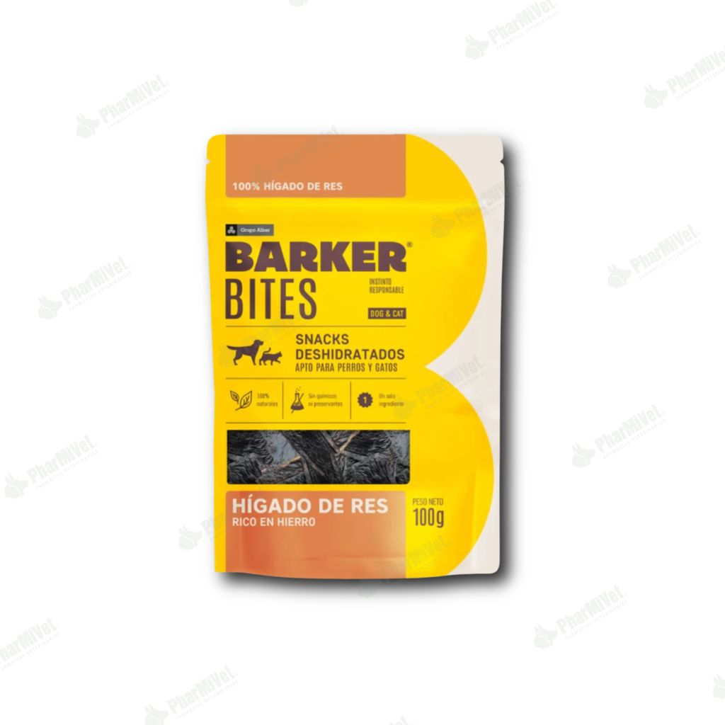 BARKER BITES HIGADO DE RES X 100 GR