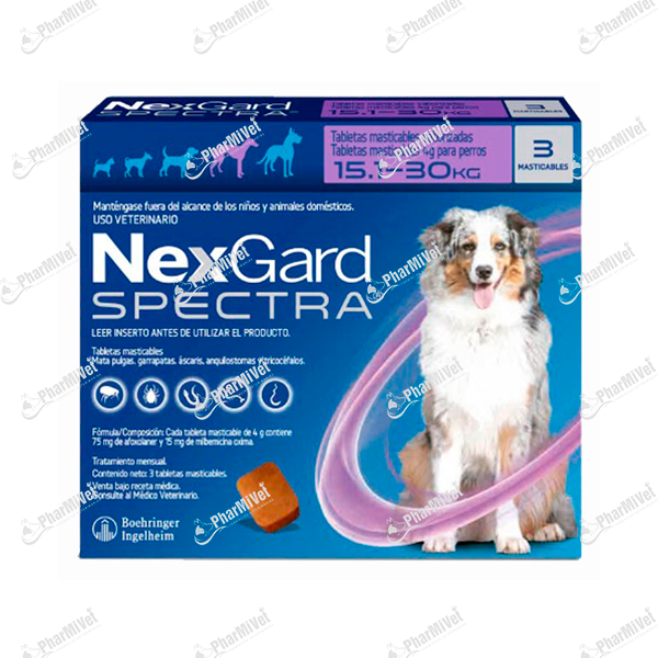 NEX GARD SPECTRA (L) 15.1-30 KG X 3 TAB