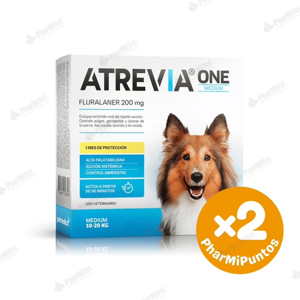ATREVIA ONE MEDIUM DE 10 - 20 KG X 4 TAB