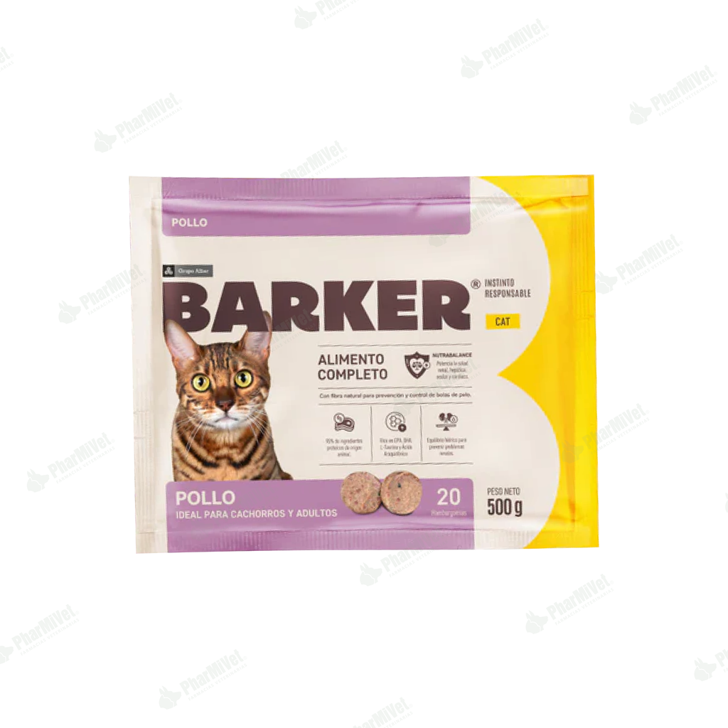 BARKER HAMBURGUESA GATO DE POLLO X 500 GR