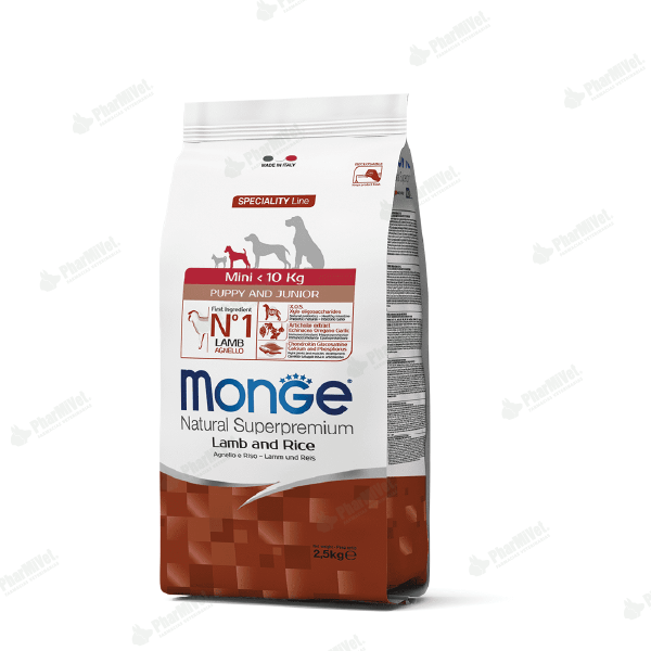 MONGE CANINE PUPPY MINI CORDERO Y ARROZ 2.5 KG