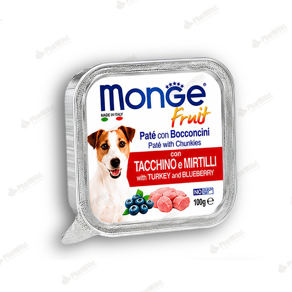 MONGE CANINE FRUIT PAVO Y ARANDANOS X 100 GR