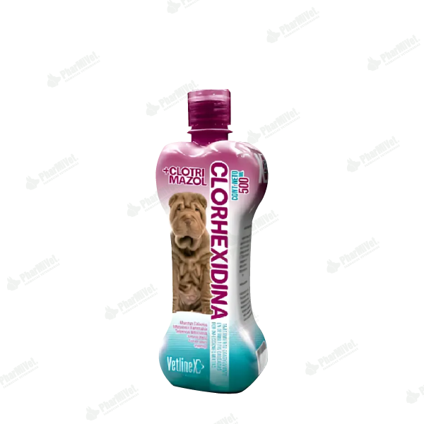 SHAMPOO CLORHEXIDINA + CLOTRIMAZOL VETLINEX X 500 ML