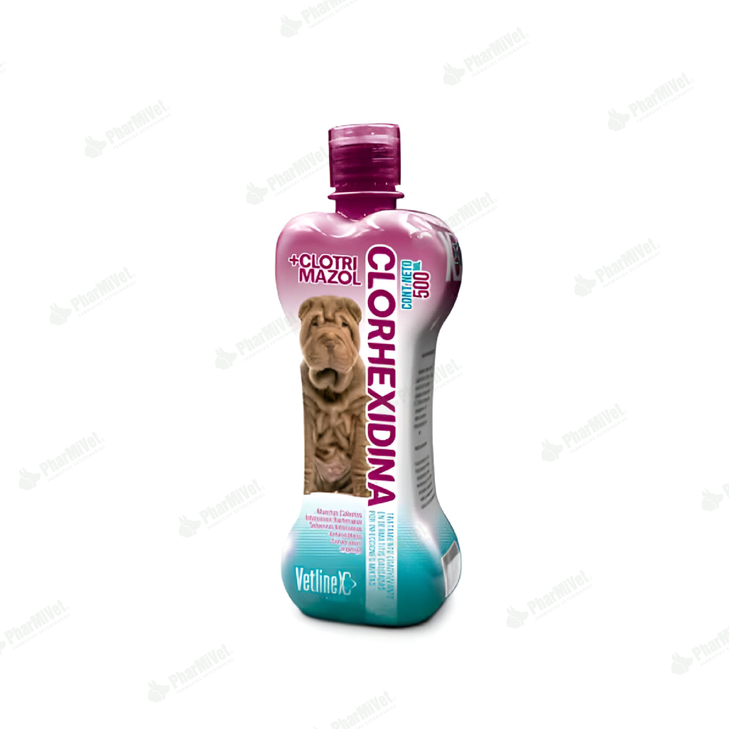 SHAMPOO CLORHEXIDINA + CLOTRIMAZOL VETLINEX X 500 ML