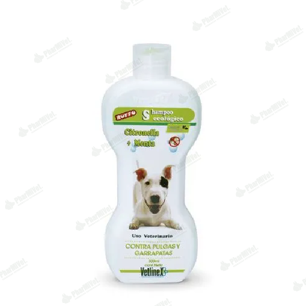 SHAMPOO CITRONELLA + MENTA VETLINEX X 300 ML