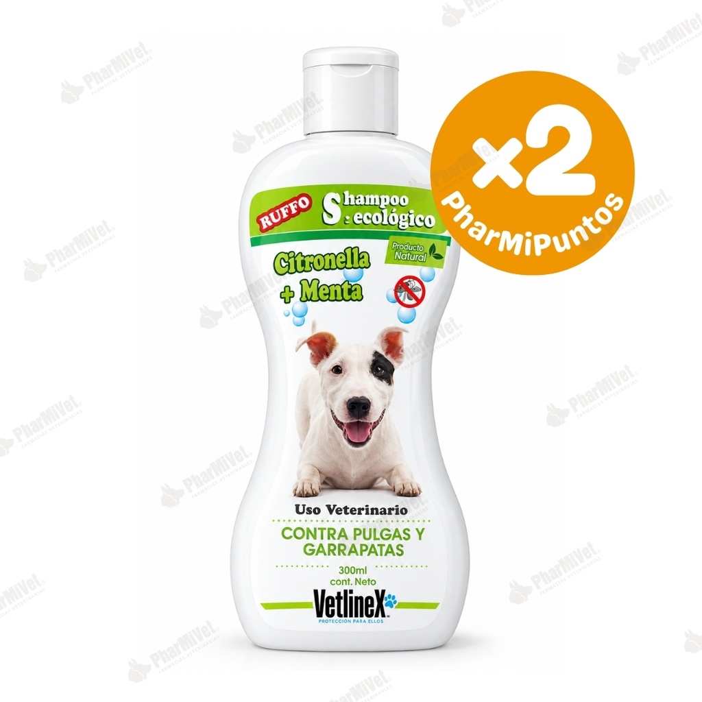 SHAMPOO CITRONELLA + MENTA VETLINEX X 300 ML
