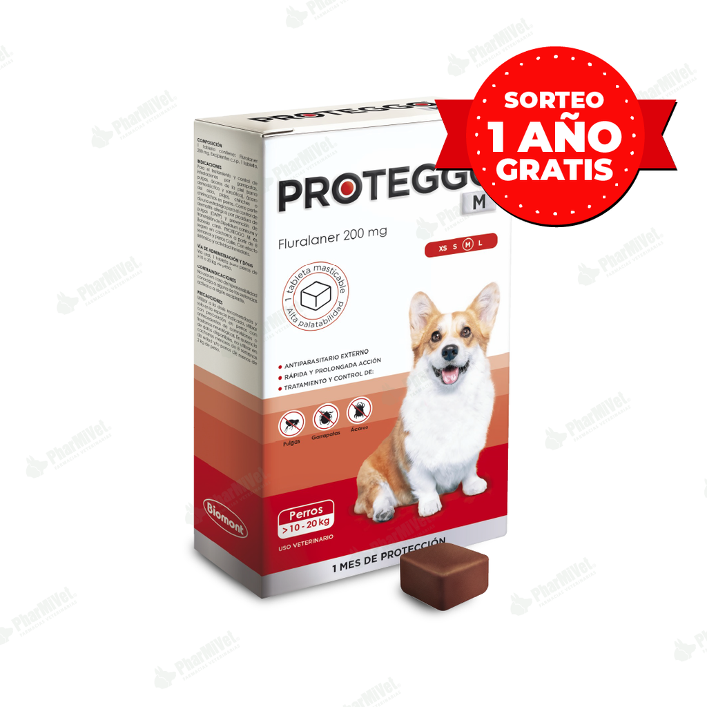 PROTEGGO 1M 200 MG DE 10 -20 KG