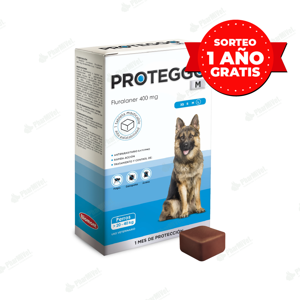 PROTEGGO 1M 400 MG DE 20 - 40 KG