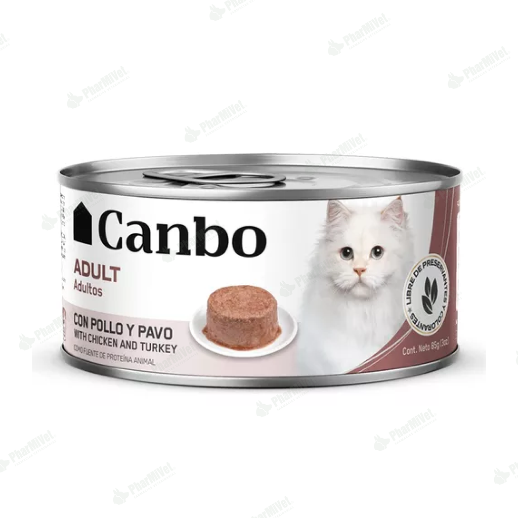 CANBO CAT PATE POLLO Y PAVO AD LTA 85 GR