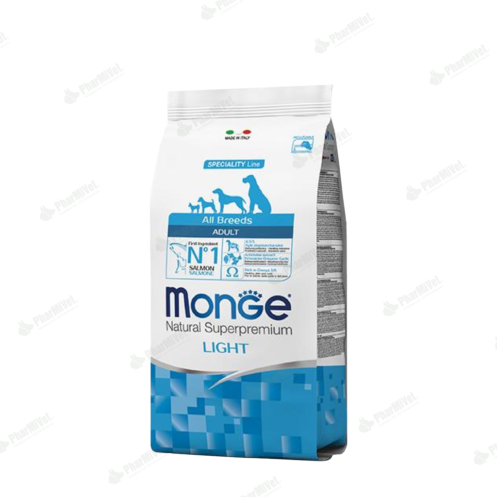 MONGE CANINE ADULT SALMON LIGHT 12 KG
