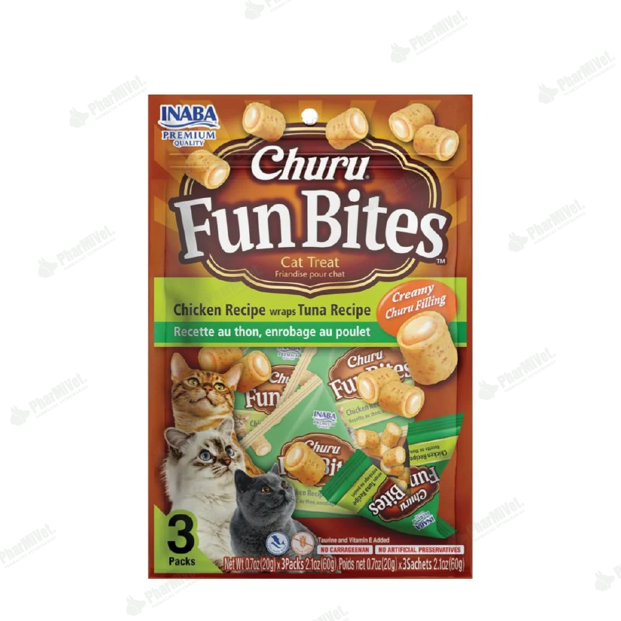FUN BITES CAT CHICKEN TUNA X 3 (741)