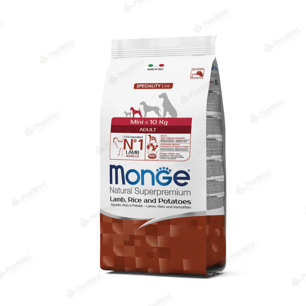 MONGE CANINE ADULT MINI CORDERO CON ARROZ Y PAPA 2.5 KG