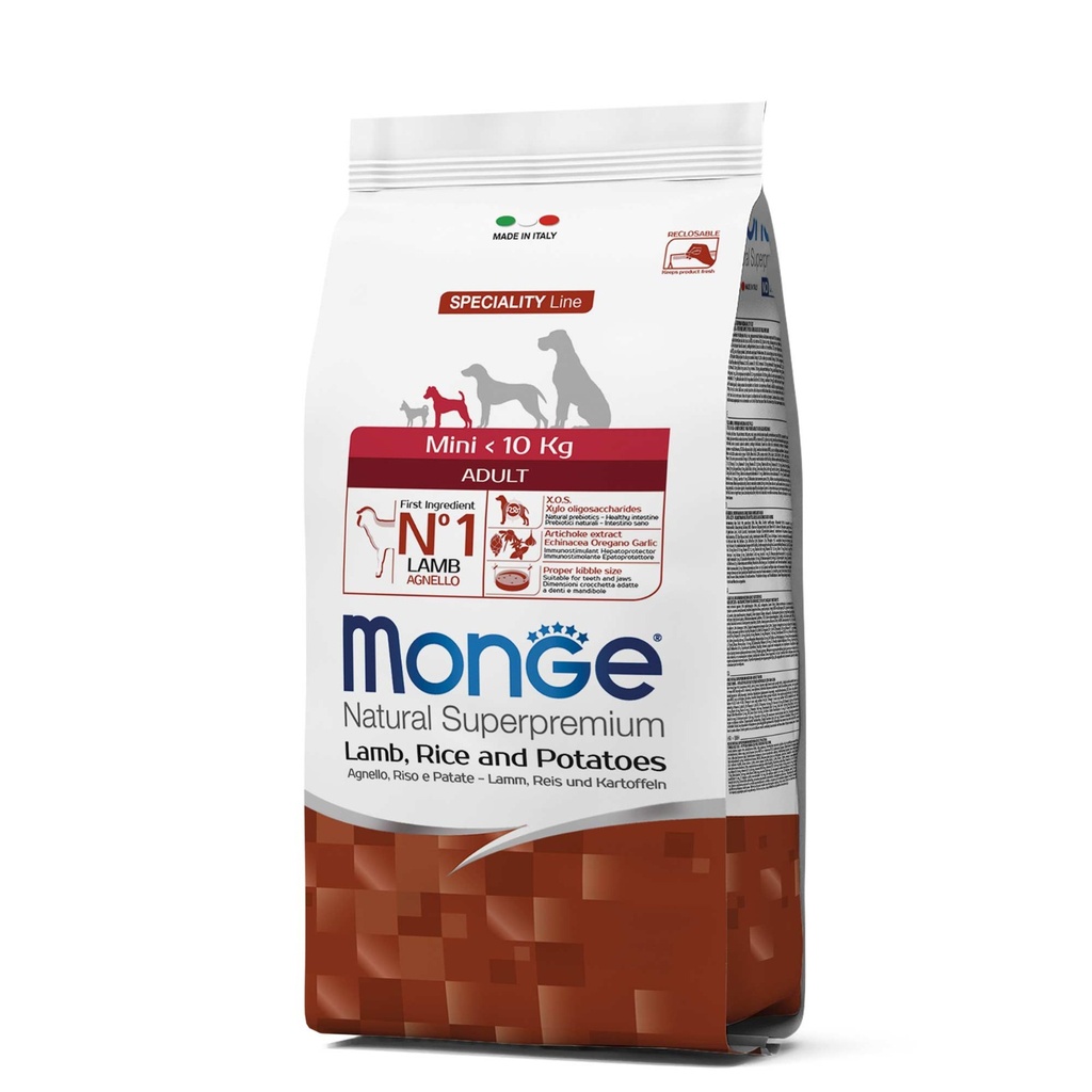 MONGE CANINE ADULTO CORDERO, ARROZ Y PAPA 2.5 KG