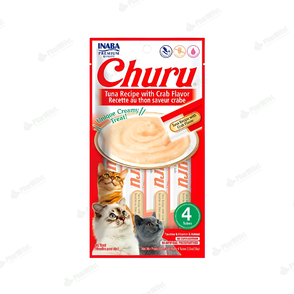 CHURU CAT TUNA RECIPE WITH CRAB FLAVOR X 4 TUBOS (665)
