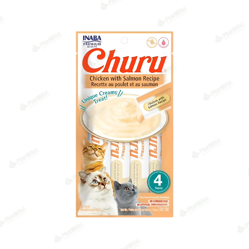 CHURU CAT CHICKEN WITH SALMON RECIPE X 4 TUBOS (667)