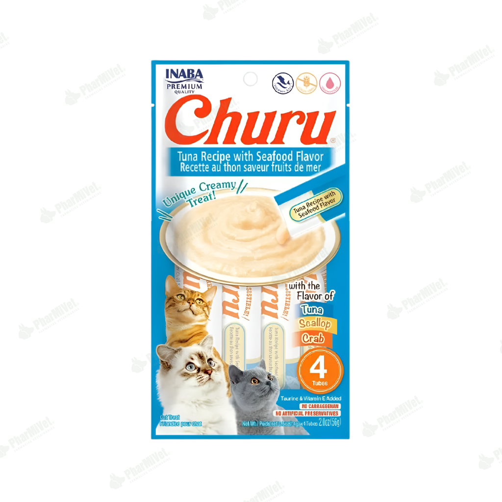 CHURU CAT TUNA RECIPE WITH SEAFOD FLAVOR X 4 TUBOS (669)