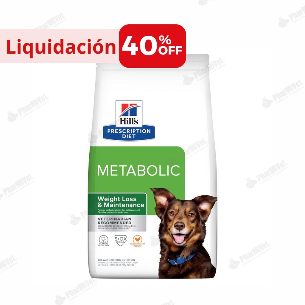 LIQUIDACION:HILL'S PD CANINE METABOLIC 7.7LB X3.49 KG