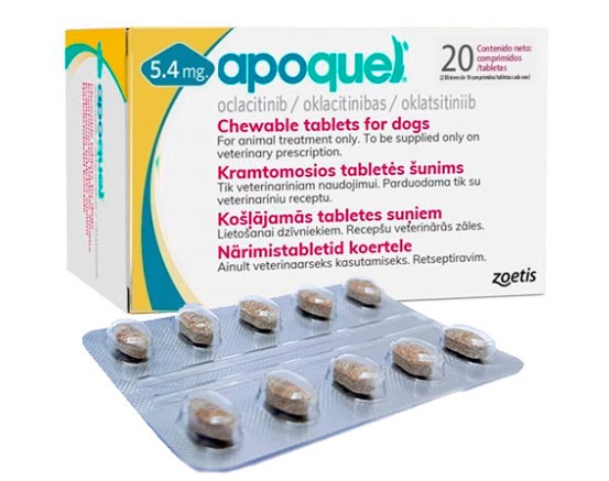 APOQUEL MASTICABLE 5.4 MG X 20 TAB