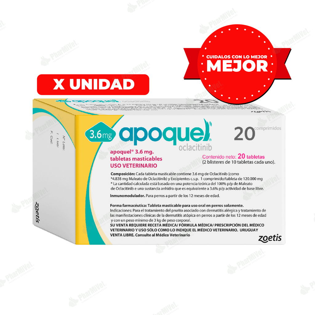 APOQUEL MASTICABLE  3.6 MG X UND