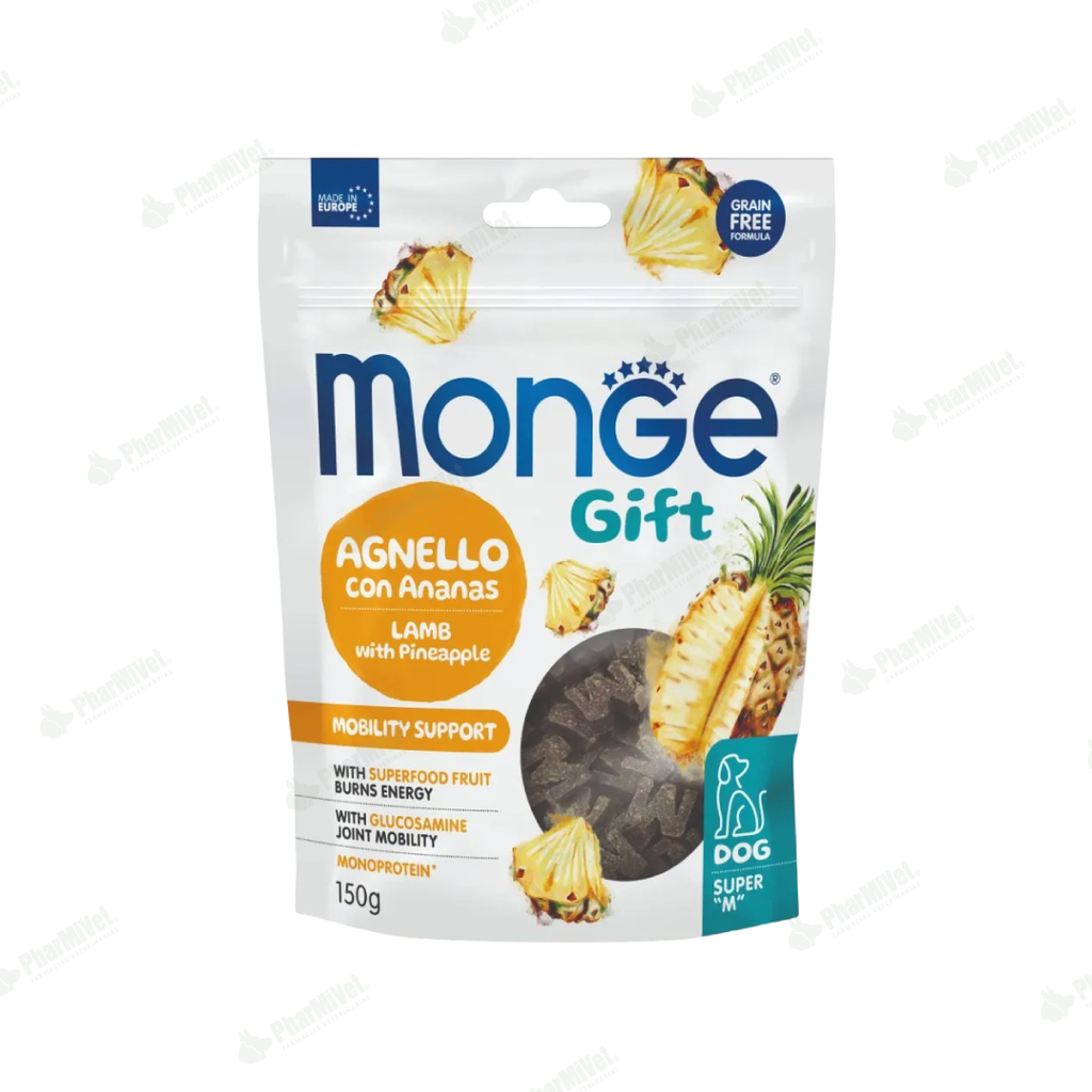 MONGE GIFT SUPER M MOBILITY SUPPORT DOG (CORDERO+PIÑA) 150 G