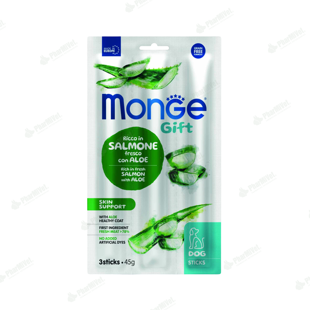 MONGE GIFT STICKS SKIN SUPPORT DOG (SALMON+ALOE) 45 G