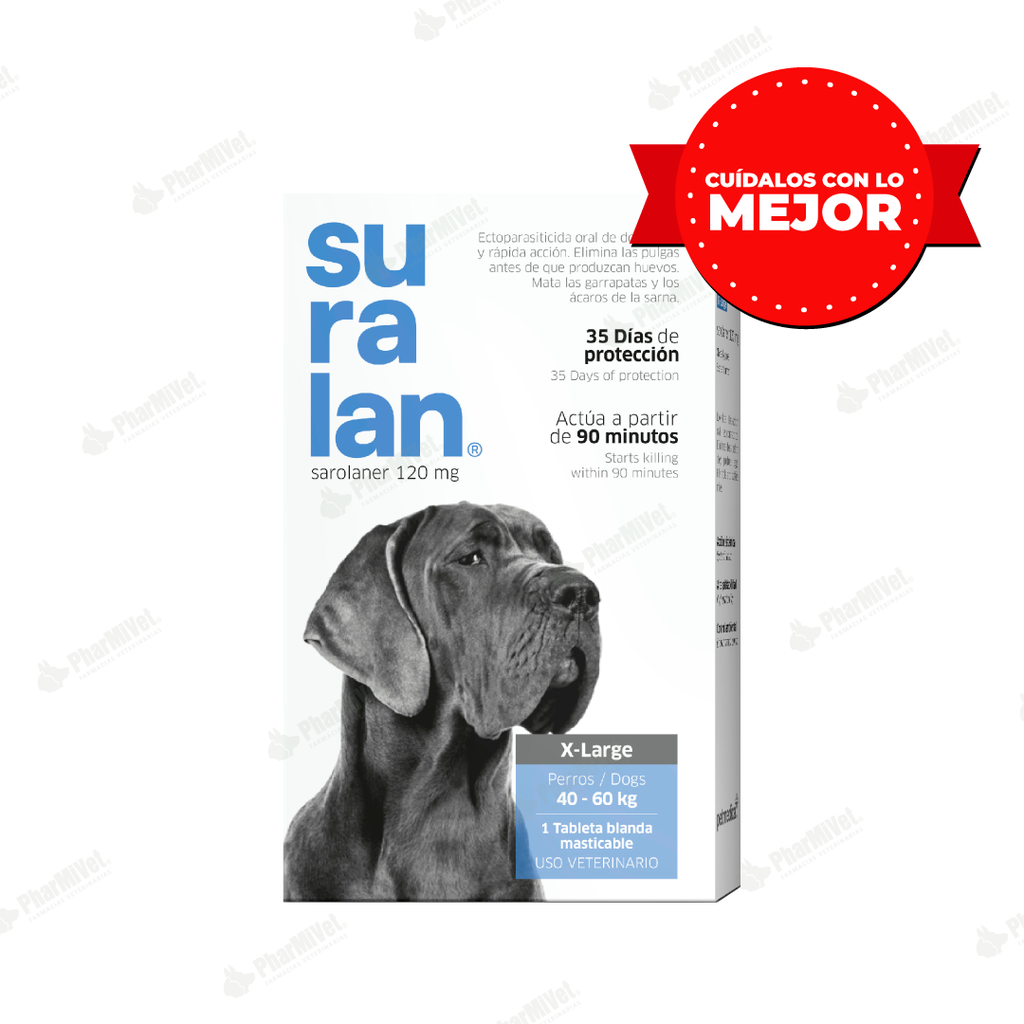 SURALAN X-LARGE X 1 TAB DE 40-60 KG